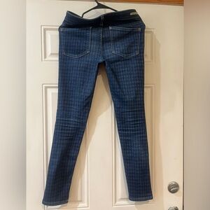 Pilcro Anthropologie Dark Blue Houndstooth Skinny Jeans